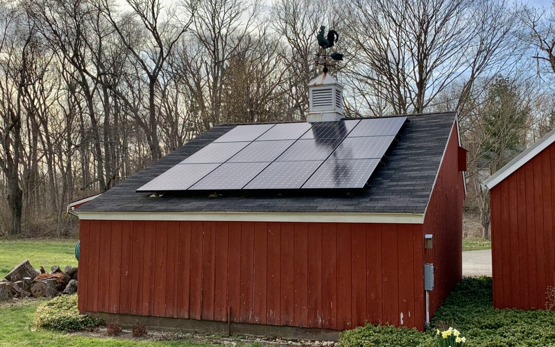 Barn with solar panels