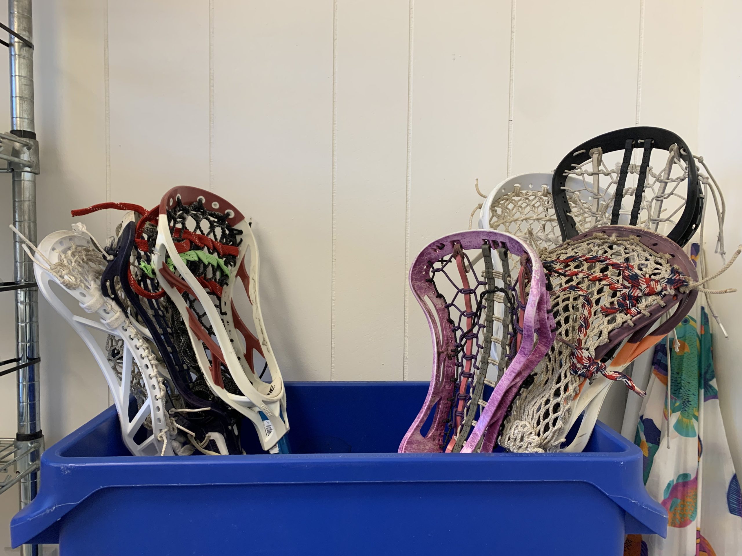 Example of sport equipment that will be available including lacrosse sticks